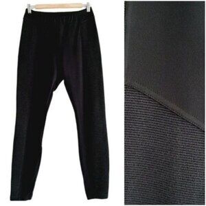 LOLË Athletic Ribbed Panels Tonal Leggings Black Sz M